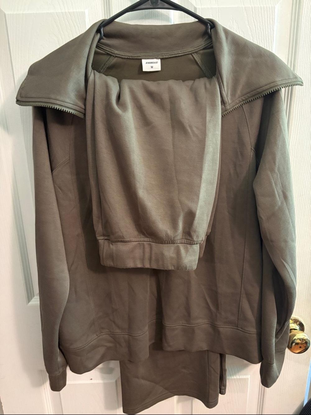 Olive Green Lounge sweat shirt and pant set